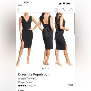 Dress the Population Alessia Tie Waist Dress